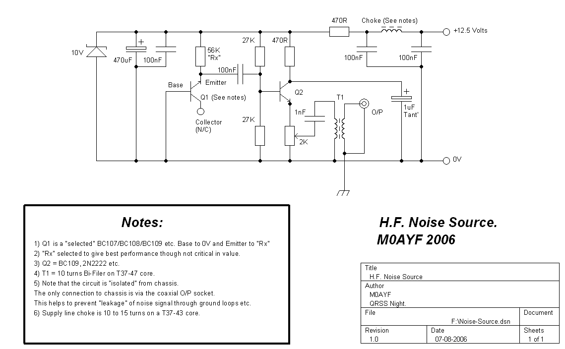 Noise source schematic.